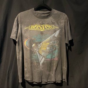 Boston Third Stage Tour L Shirt '87 Mens Used Vintage Worn Spotty